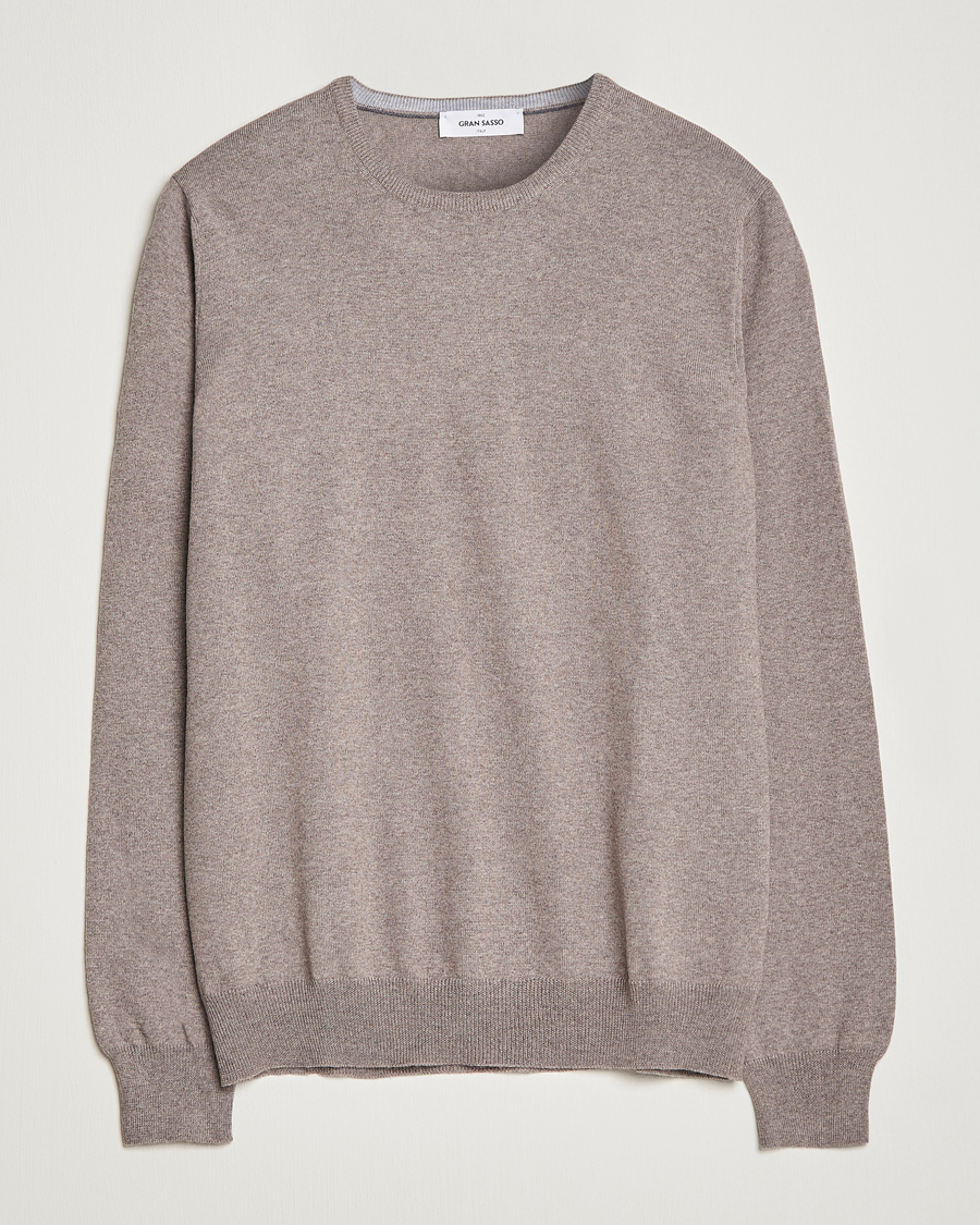 Uomini | Maglieria | Gran Sasso | Merino Fashion Fit Crew Neck Pullover Beige
