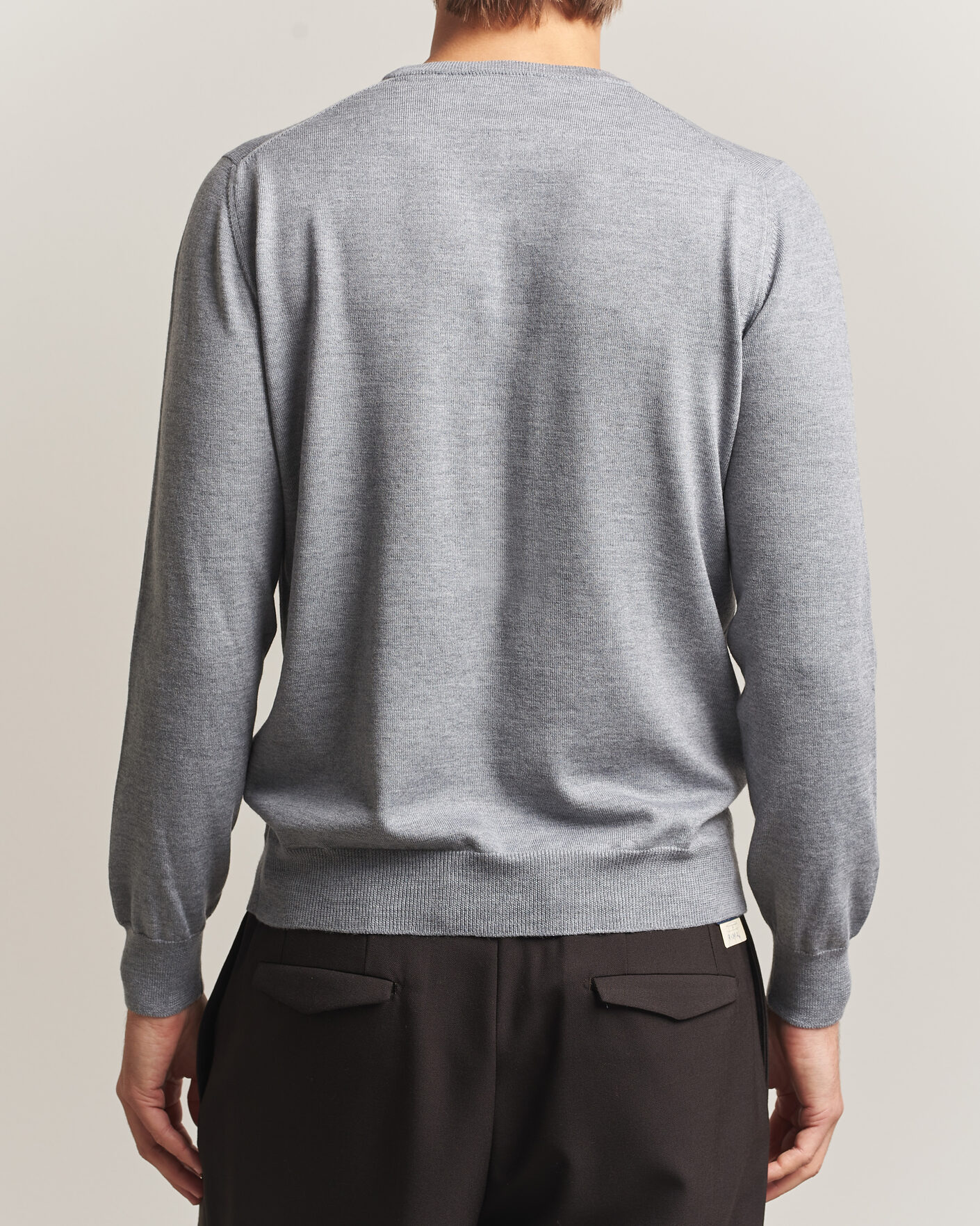 Uomini | Maglieria | Gran Sasso | Merino Fashion Fit Crew Neck Pullover Light Grey