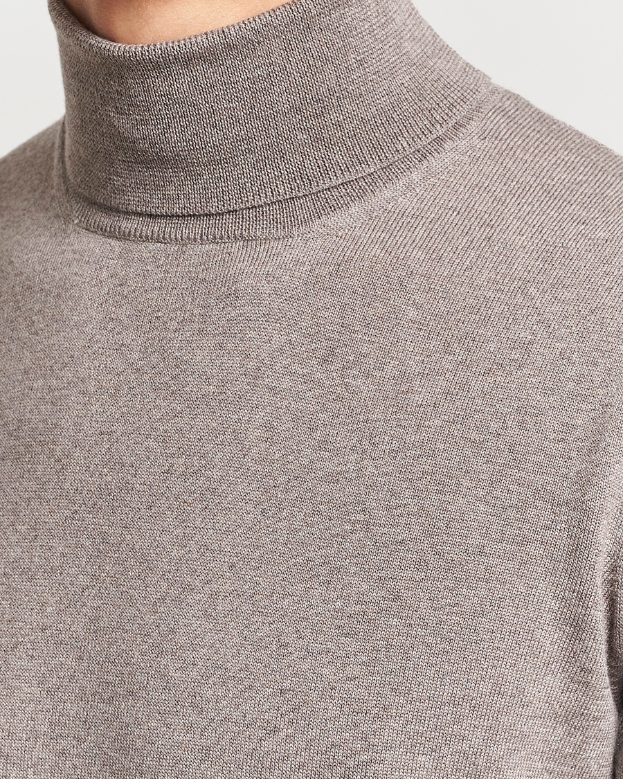 Uomini | Maglieria | Gran Sasso | Merino Fashion Fit Rollneck Beige