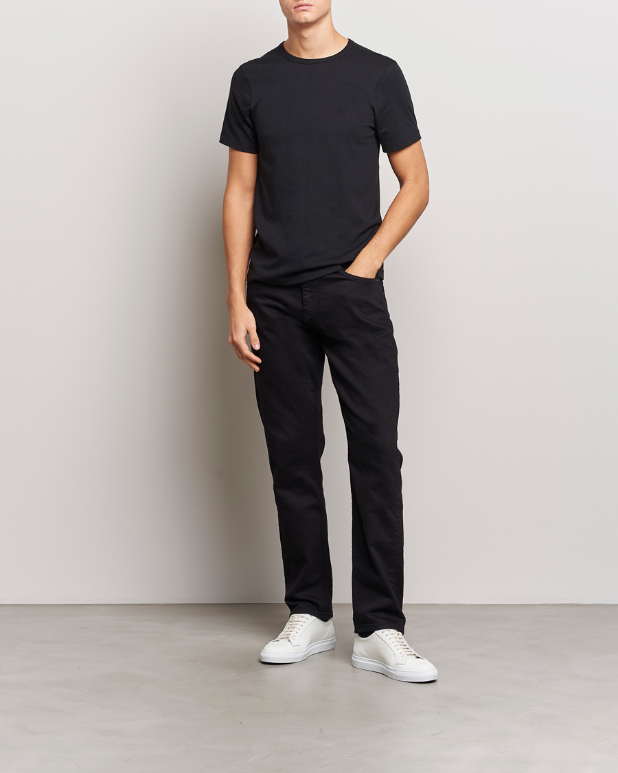 Uomini | T-shirt | Merz b. Schwanen | 1950s Classic Loopwheeled T-shirt Black
