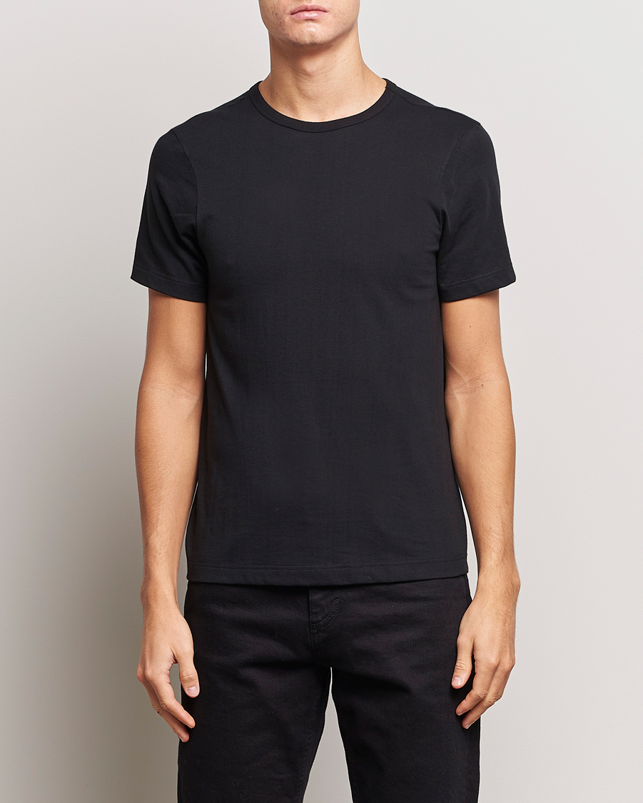Uomini | T-shirt | Merz b. Schwanen | 1950s Classic Loopwheeled T-shirt Black