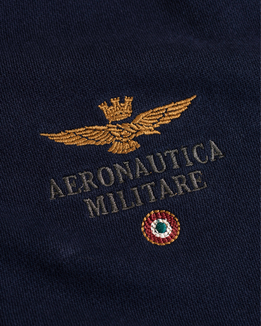 Uomini | Maglieria | Aeronautica Militare | AF348 Full Zip Hoodie Navy