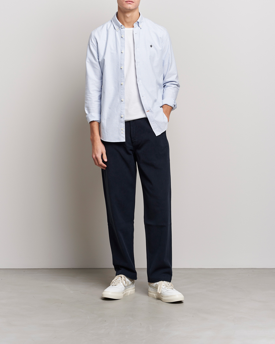 Uomini | Camicie | Morris | Douglas Striped Oxford Light Blue