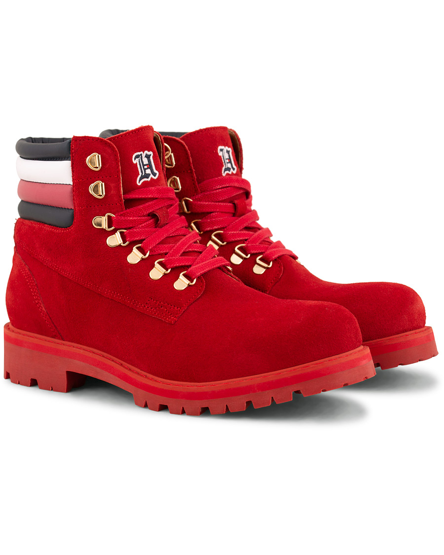 Uomini | Tommy Hilfiger Lewis Hamilton Suede Hiking Boot Barbados Cherry | Tommy Hilfiger | Lewis Hamilton Suede Hiking Boot Barbados Cherry