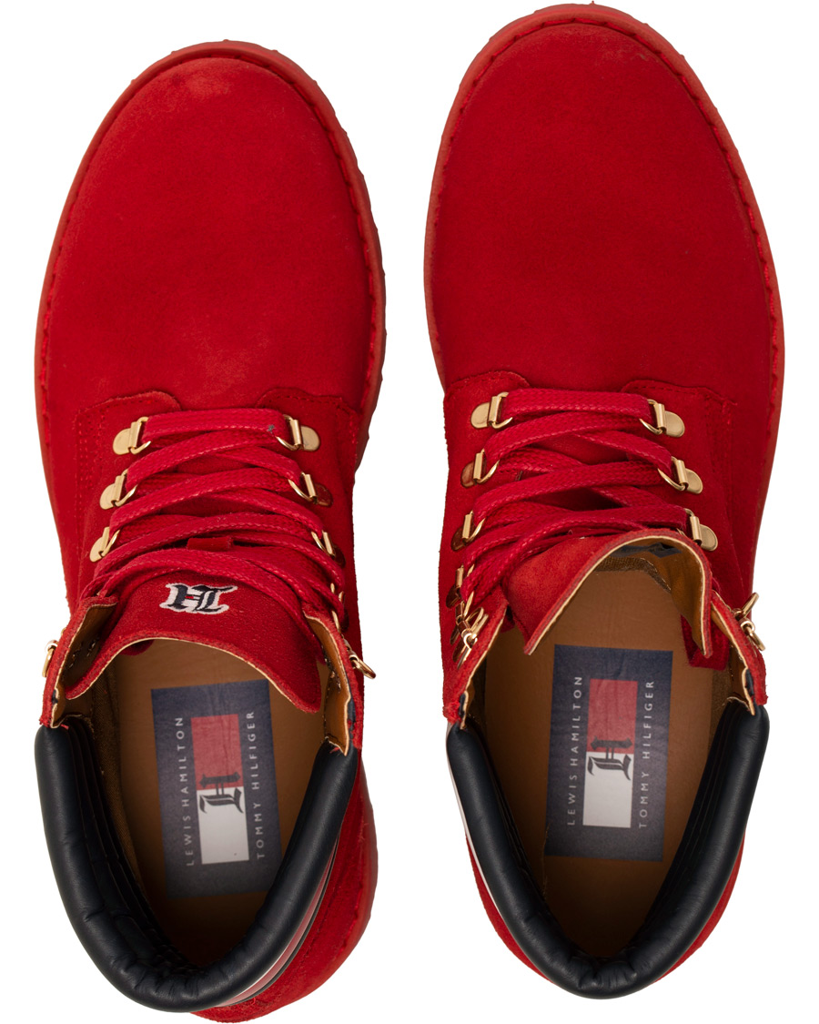 Uomini | Tommy Hilfiger Lewis Hamilton Suede Hiking Boot Barbados Cherry | Tommy Hilfiger | Lewis Hamilton Suede Hiking Boot Barbados Cherry