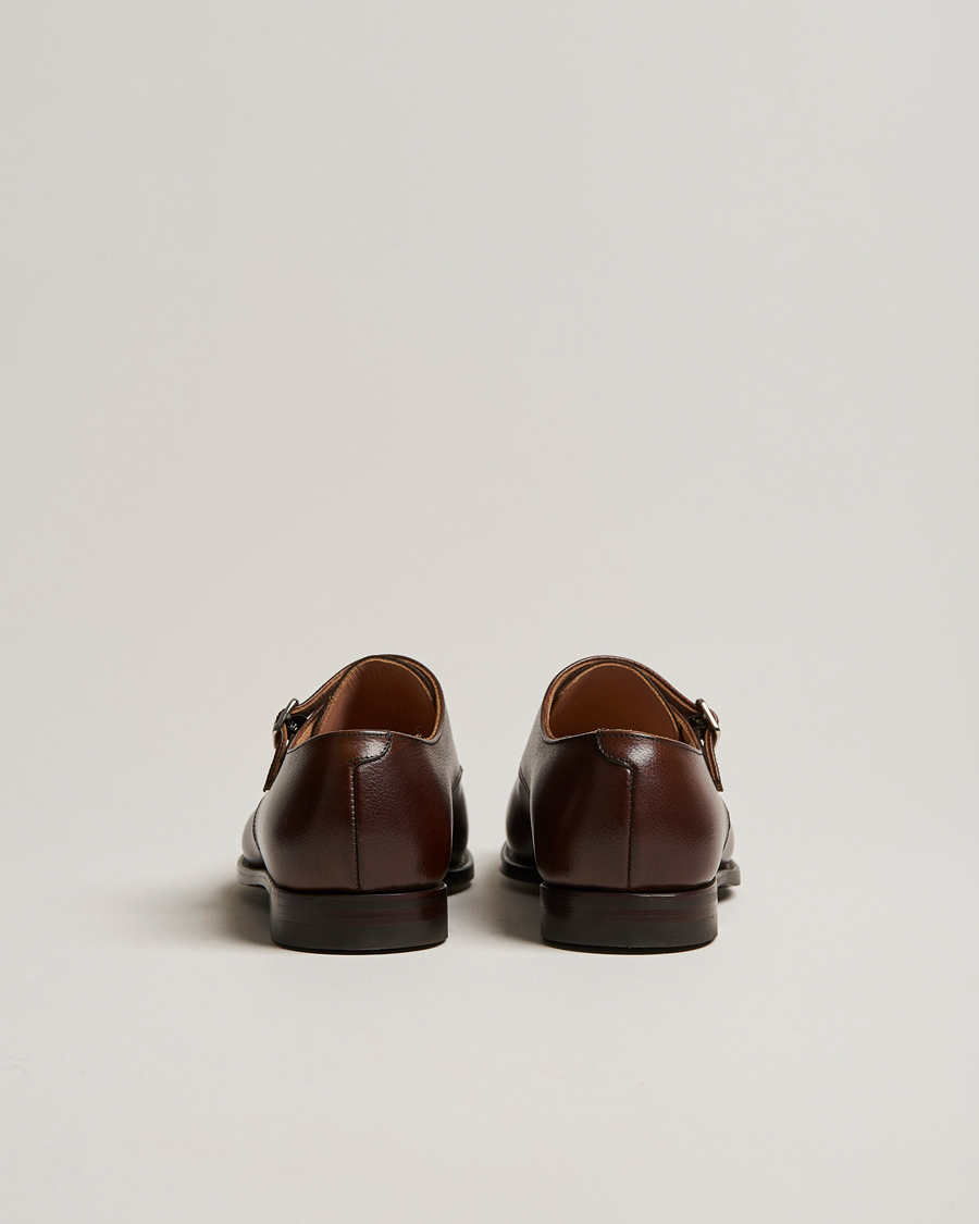 Uomini | Scarpe con cinturino alla caviglia | Crockett & Jones | Lowndes Monkstrap City Sole Dark Brown Calf