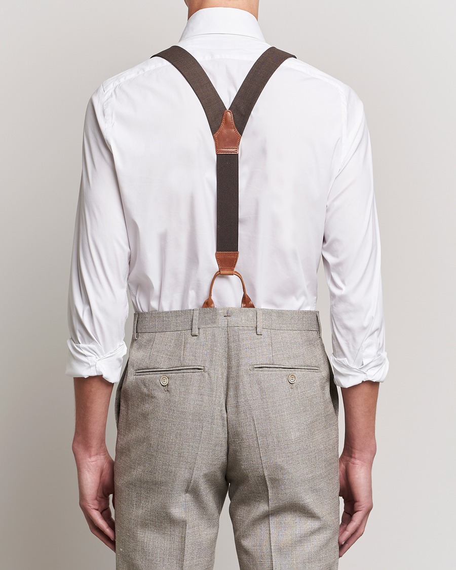 Uomini | Albert Thurston Fresco Braces 38mm Brown | Albert Thurston | Fresco Braces 38mm Brown