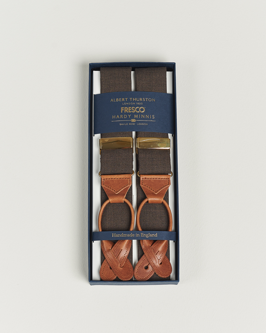 Uomini | Albert Thurston Fresco Braces 38mm Brown | Albert Thurston | Fresco Braces 38mm Brown