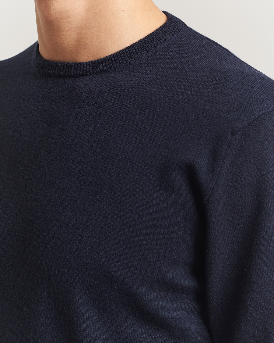 Uomini | Maglieria | Piacenza Cashmere | Cashmere Crew Neck Sweater Navy