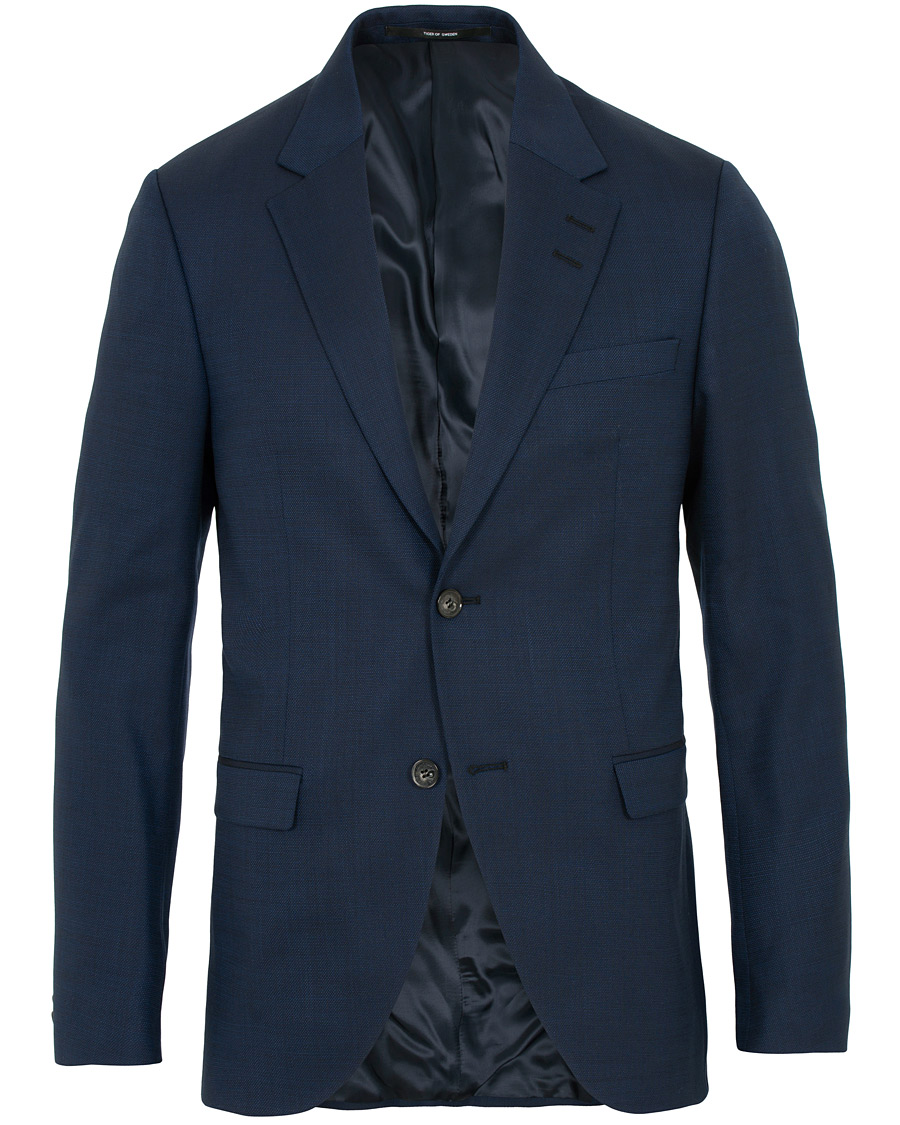 Uomini | Blazers | Tiger of Sweden | Jamonte Wool Stretch Blazer Country Blue