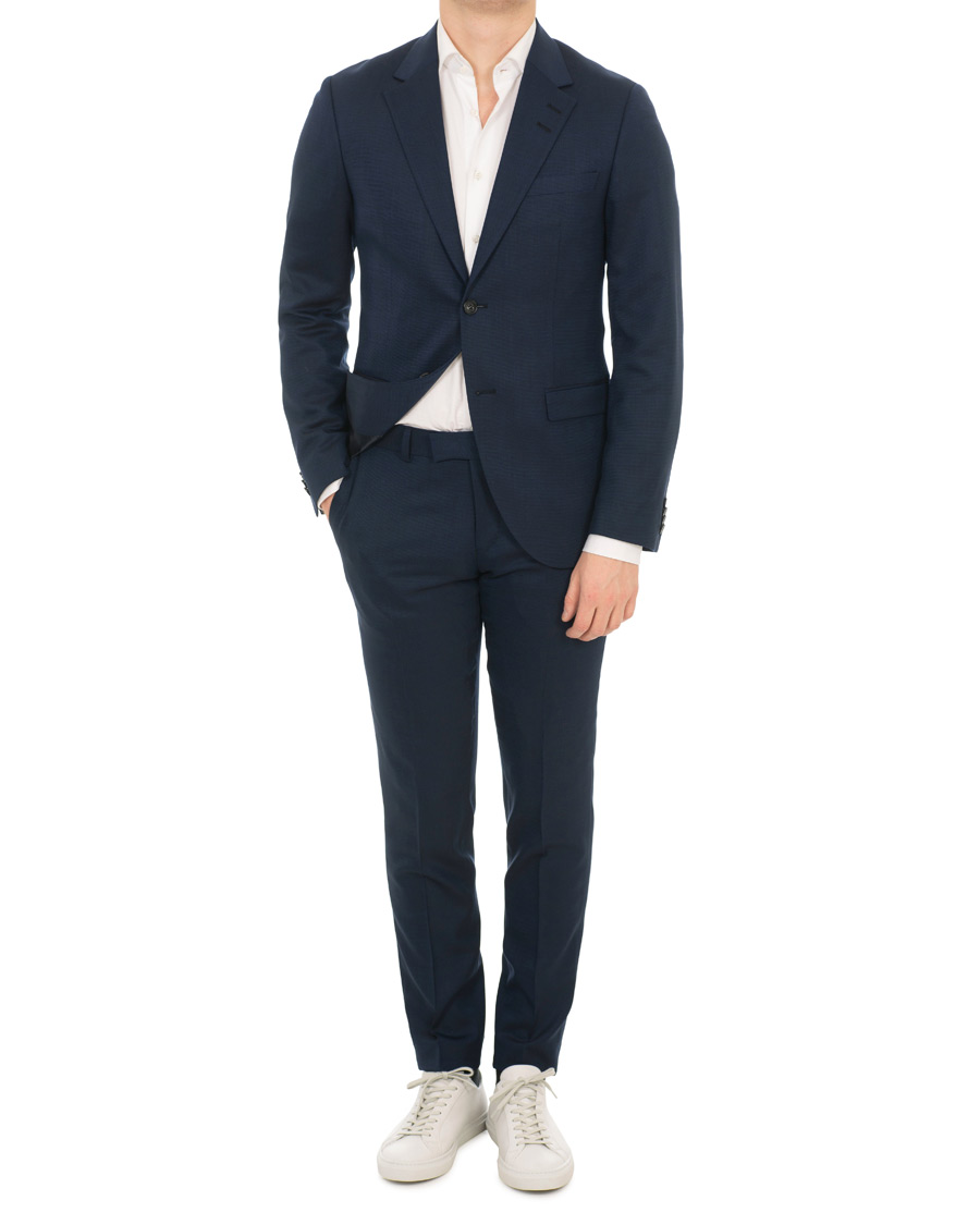 Uomini | Blazers | Tiger of Sweden | Jamonte Wool Stretch Blazer Country Blue