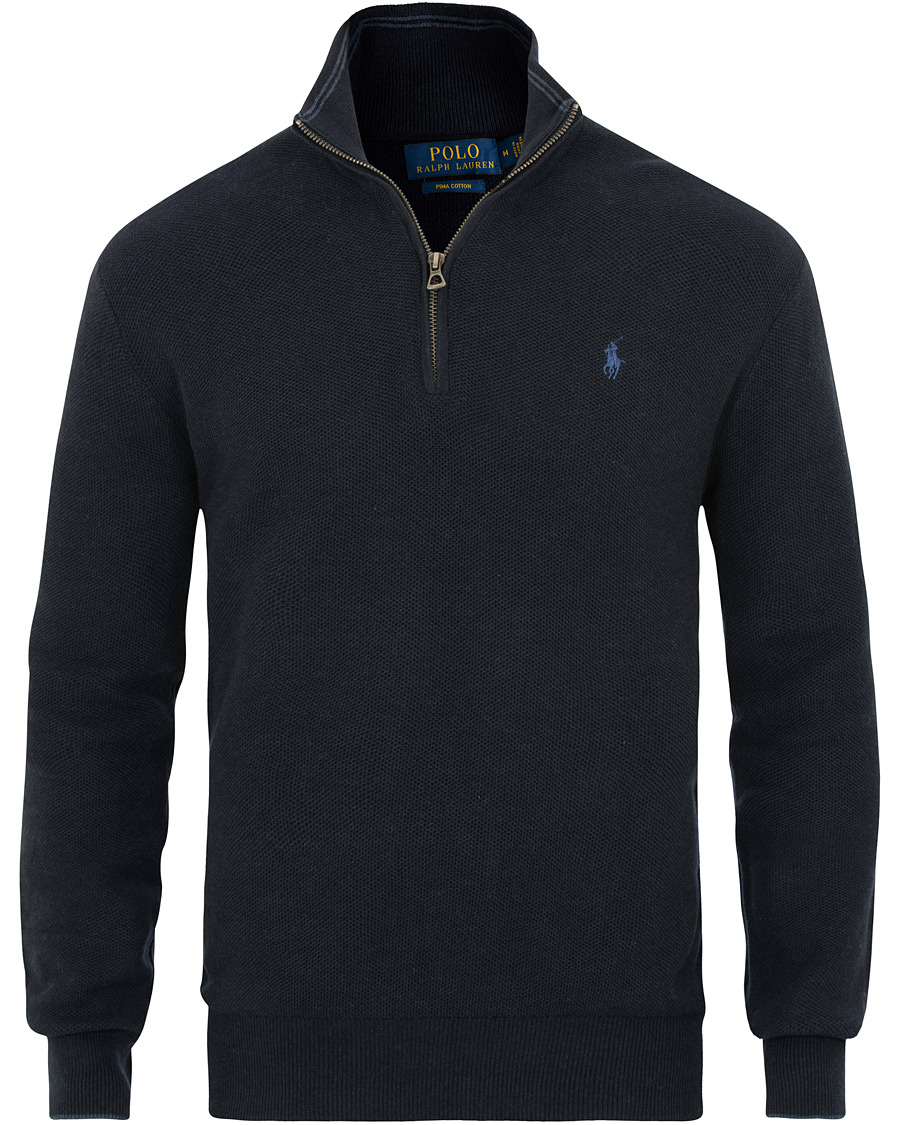 Uomini | Maglieria | Polo Ralph Lauren | Texture  Half Zip Navy Heather