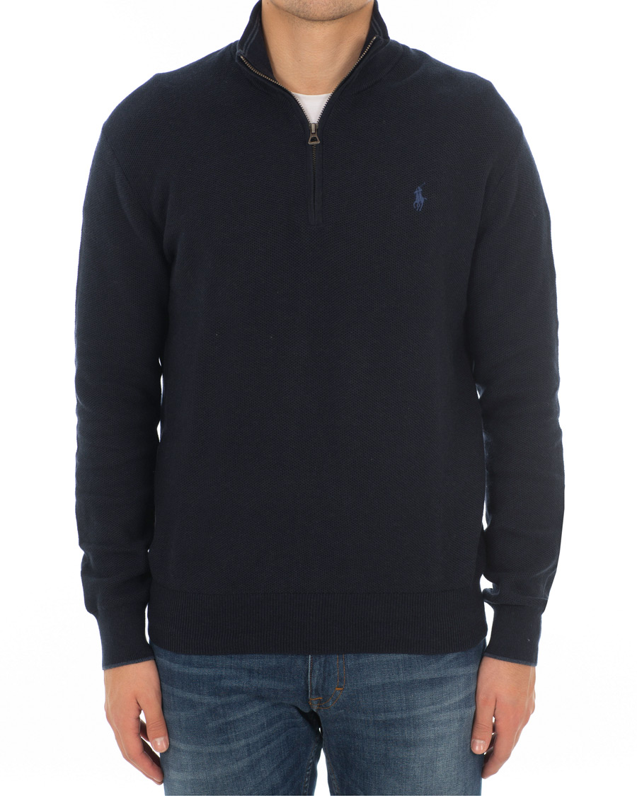 Uomini | Maglieria | Polo Ralph Lauren | Texture  Half Zip Navy Heather