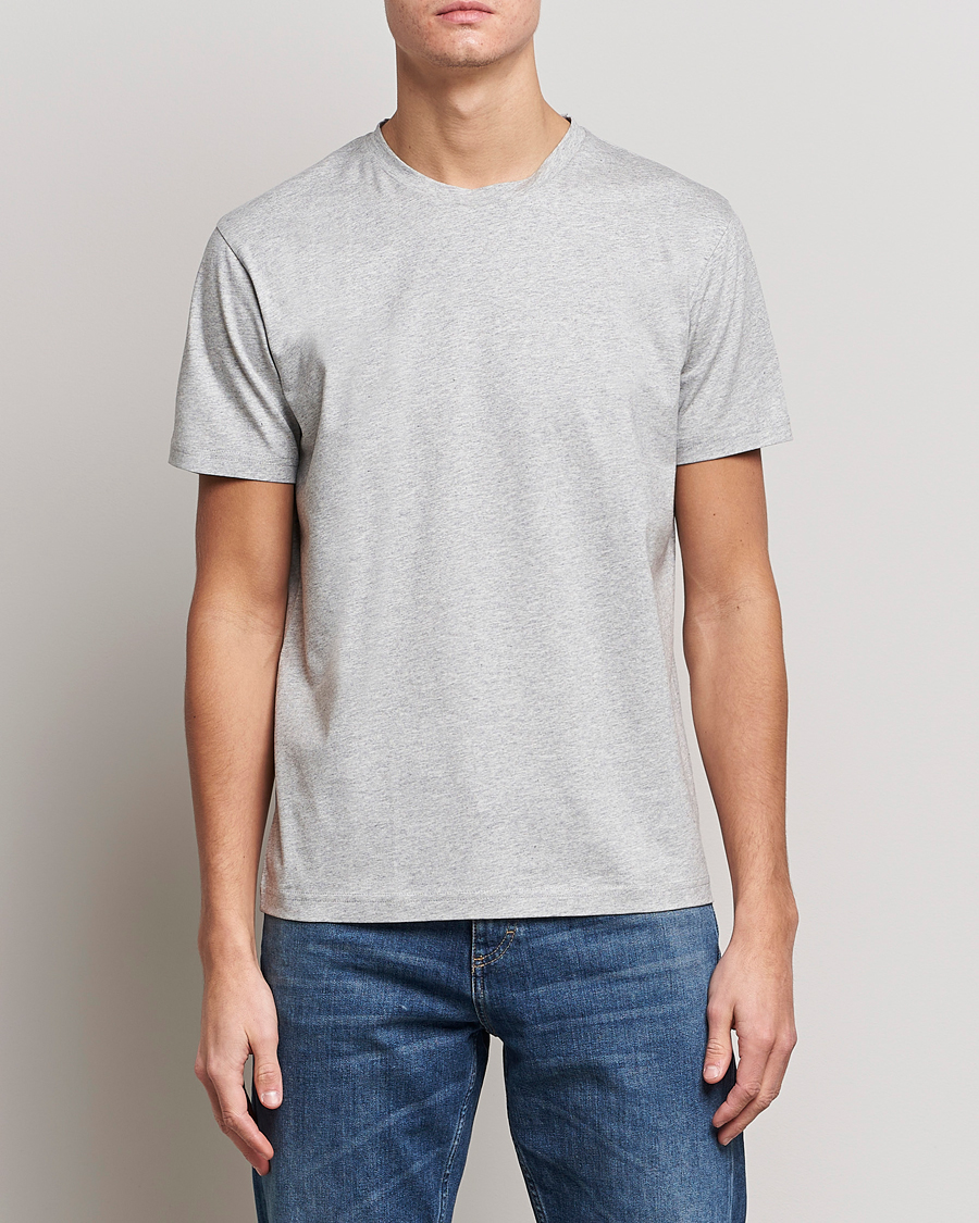 Uomini | T-shirt | Sunspel | Riviera Midweight T-Shirt Grey Melange