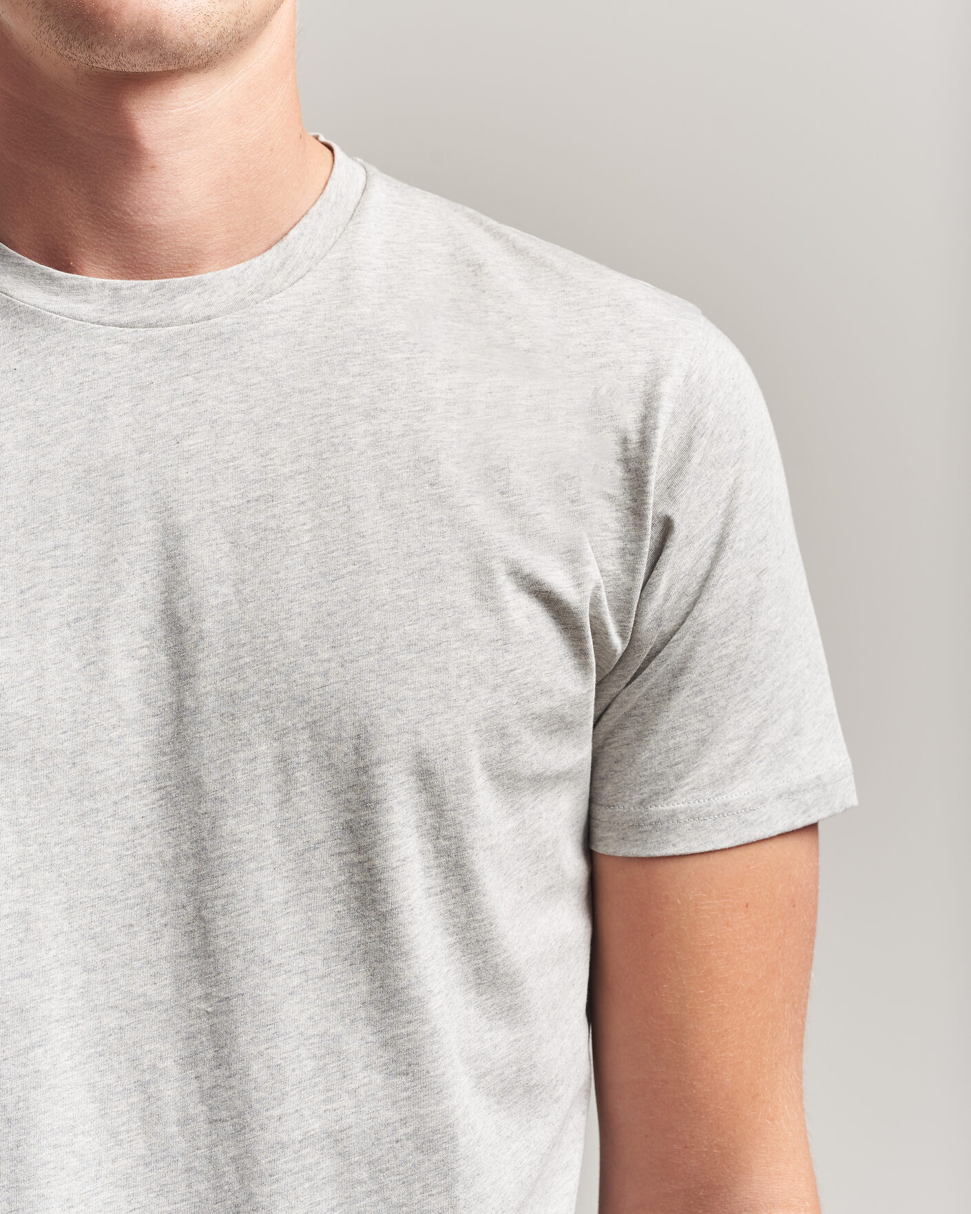 Uomini | T-shirt | Sunspel | Riviera Midweight T-Shirt Grey Melange