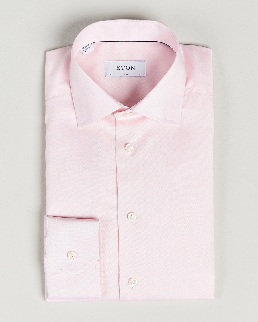 Uomini | Camicie | Eton | Slim Fit Signature Twill Shirt Pink