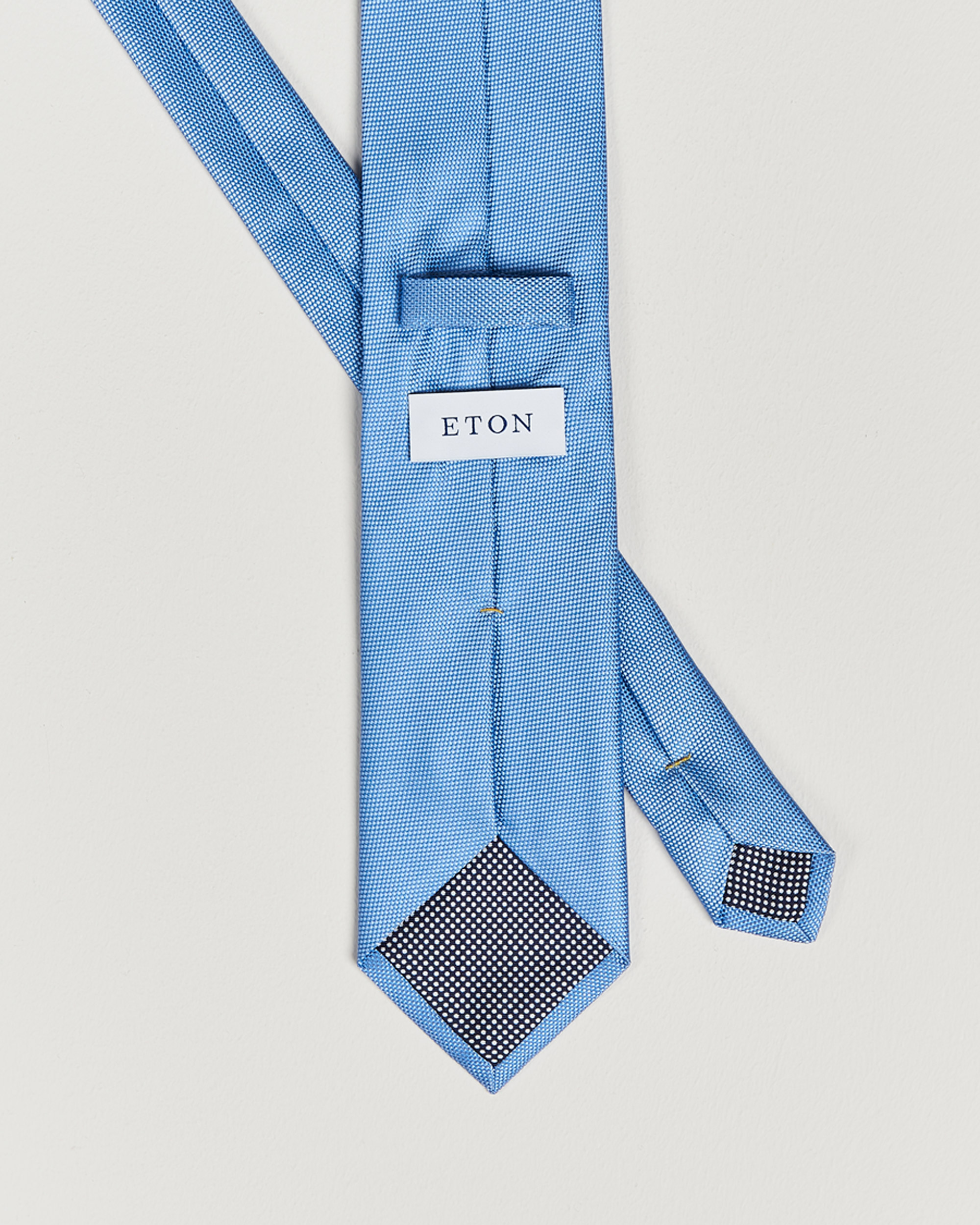 Uomini | Cravatte | Eton | Silk Basket Weave Tie Light Blue