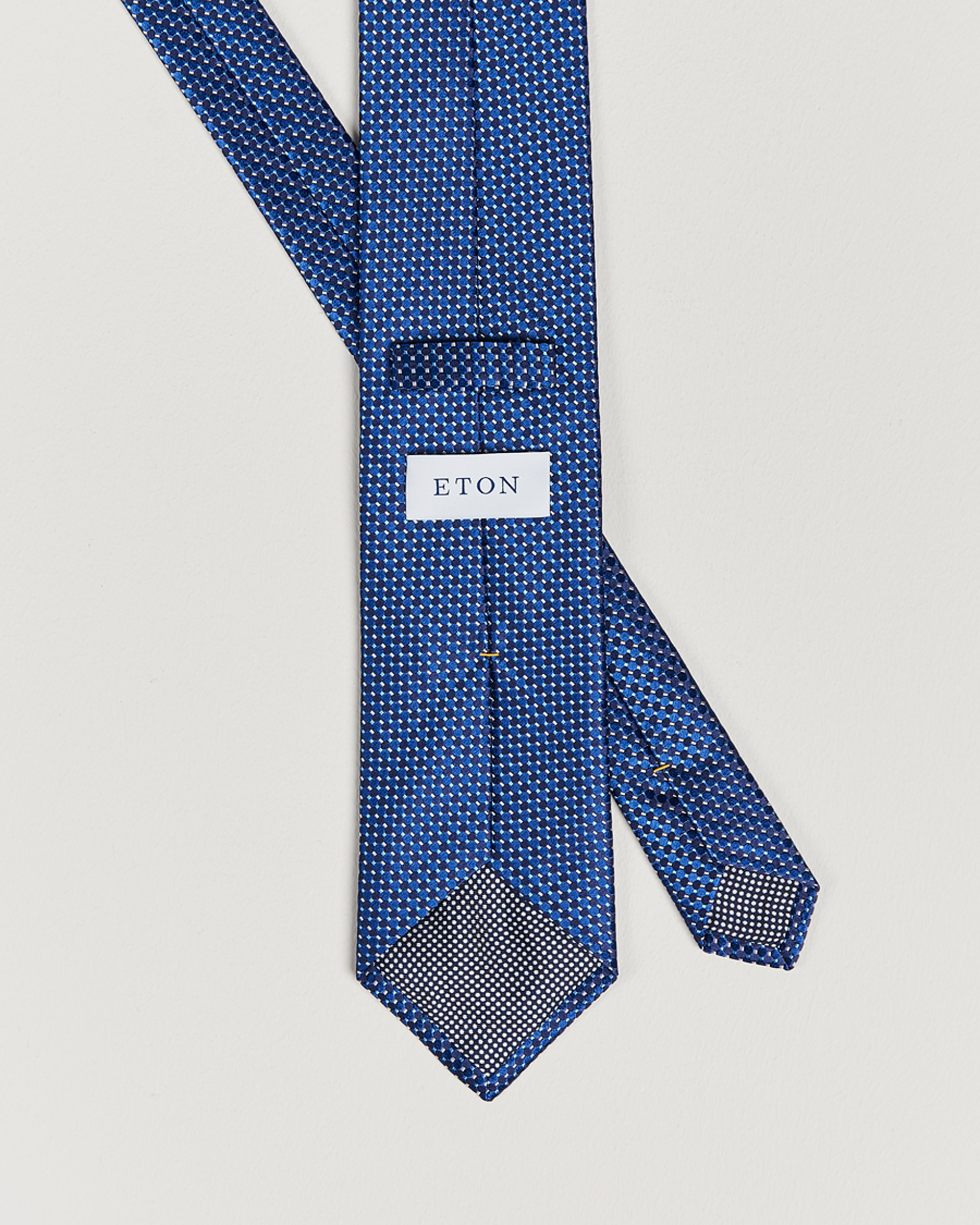 Uomini | Cravatte | Eton | Silk Geometric Weave Tie Navy