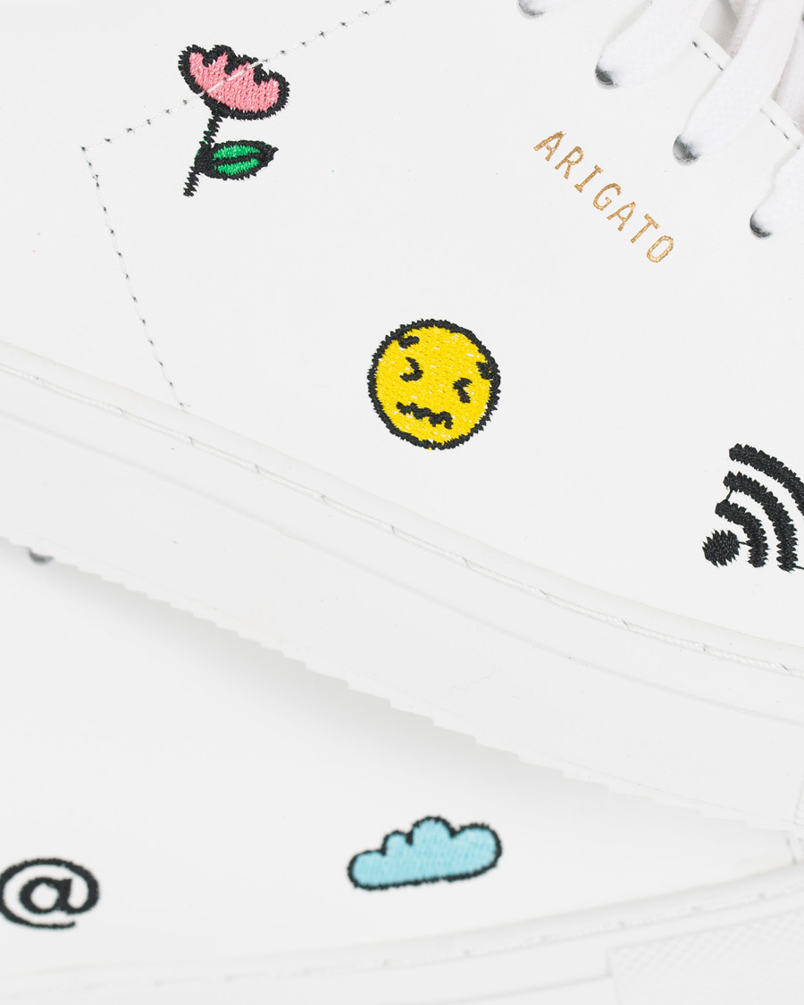 Uomini | Axel Arigato Clean 90 Emoji Sneaker White Leather | Axel Arigato | Clean 90 Emoji Sneaker White Leather
