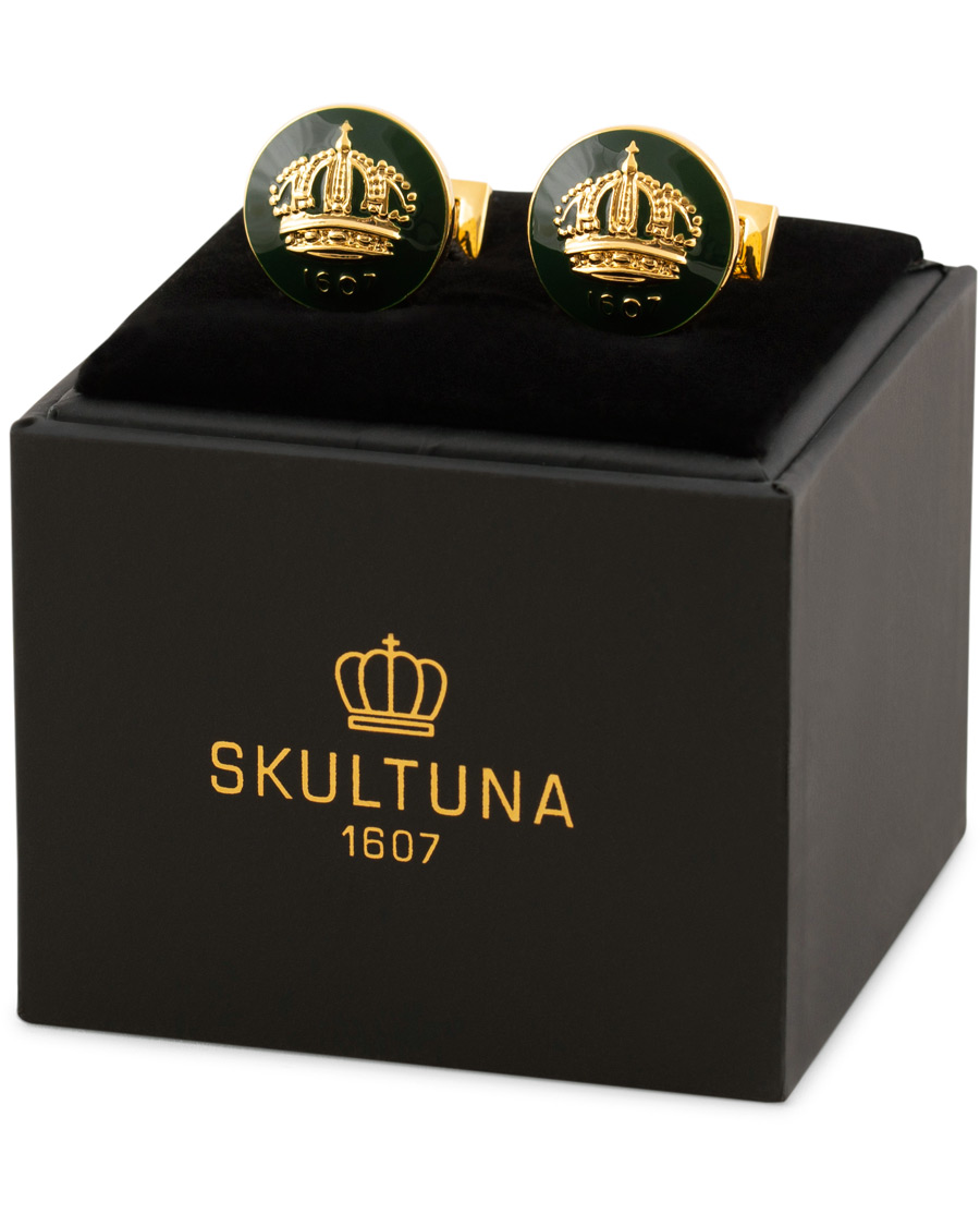 Uomini | Gemelli | Skultuna | The Crown Cufflinks Green