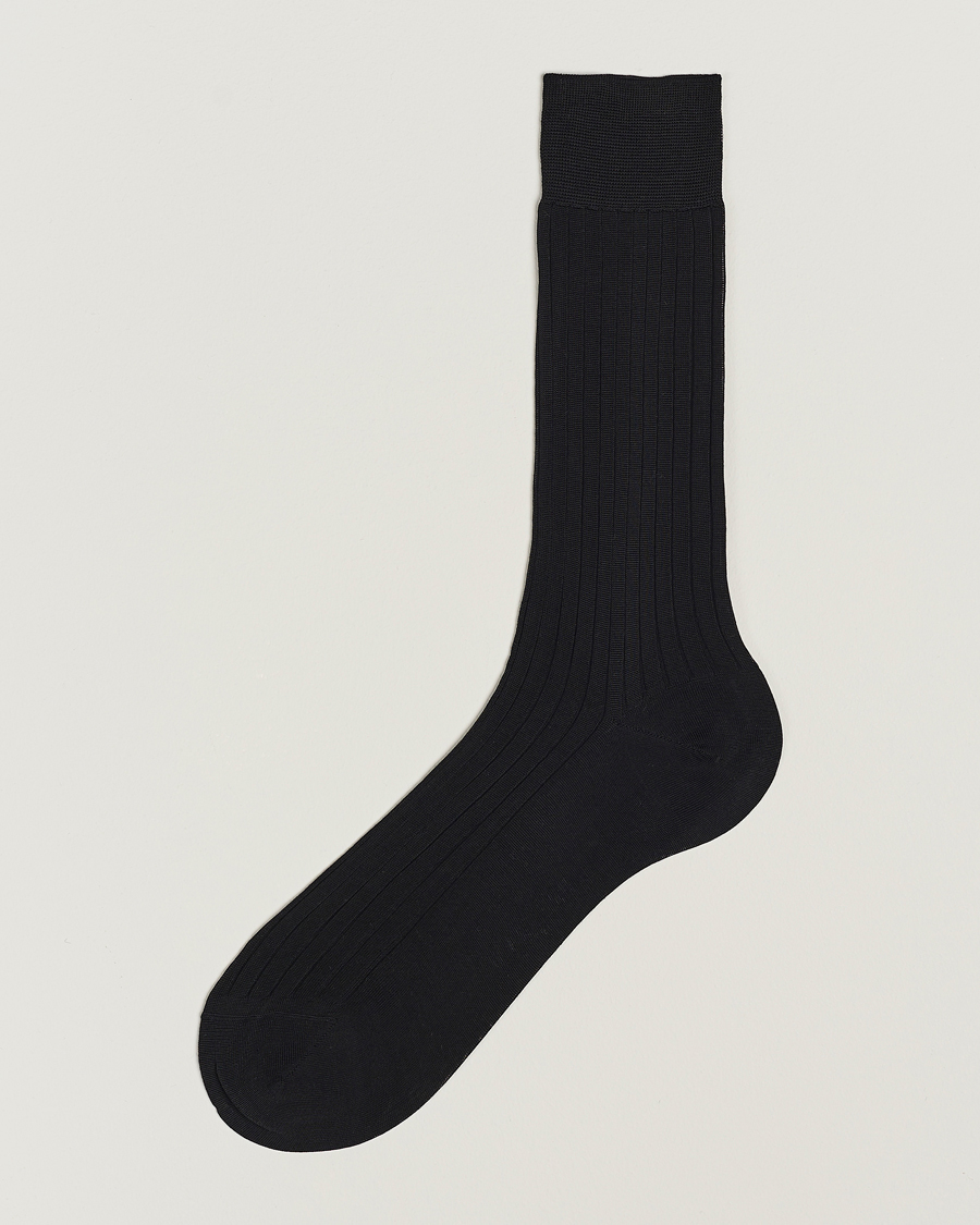 Uomini | Biancheria intima | Bresciani | Cotton Ribbed Short Socks Black