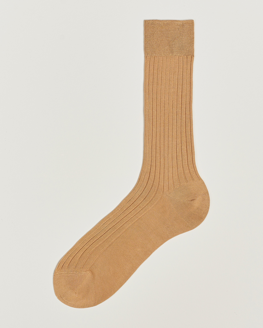 Uomini | Biancheria intima | Bresciani | Cotton Ribbed Short Socks Light Khaki