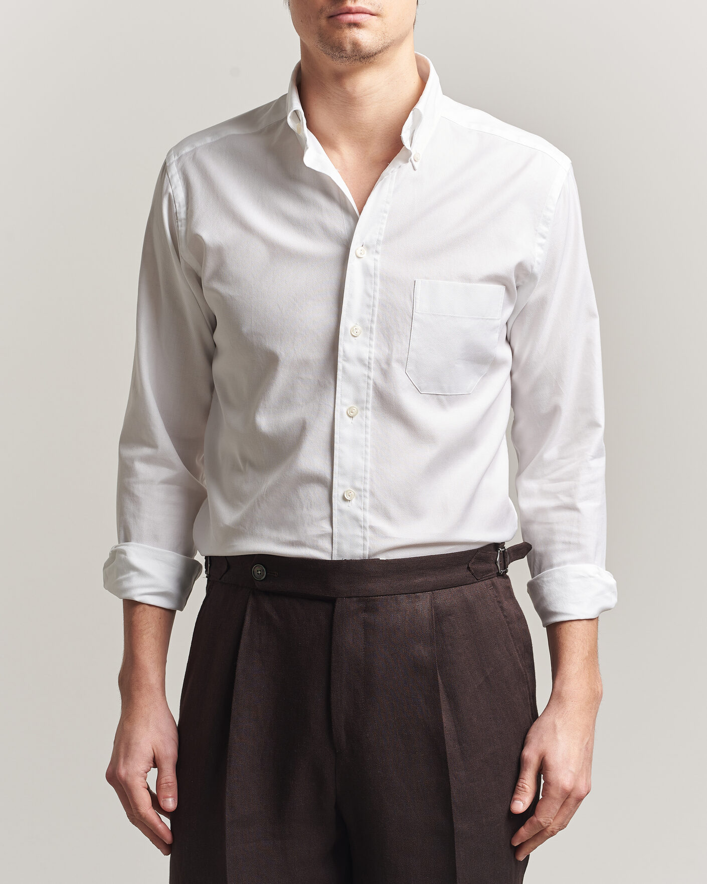 Uomini | Camicie | Eton | Slim Fit Royal Oxford Button Down White