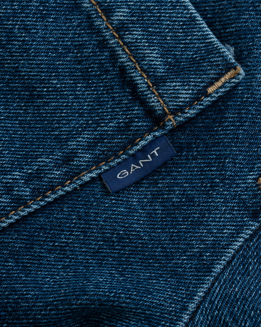 Uomini | Giacche | GANT | Indigo Jeans Jacket Blue Wash