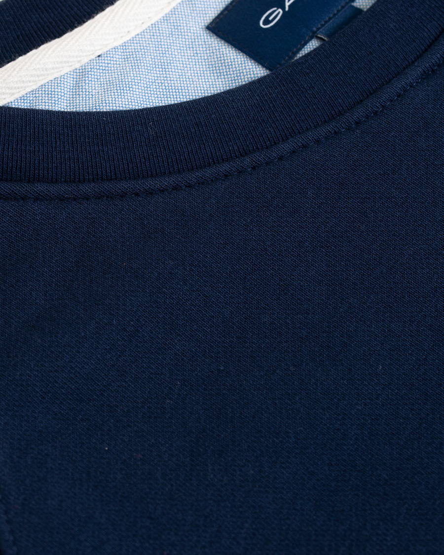 Uomini | Maglieria | GANT | Summer Logo Crew Neck Sweatshirt Evening Blue