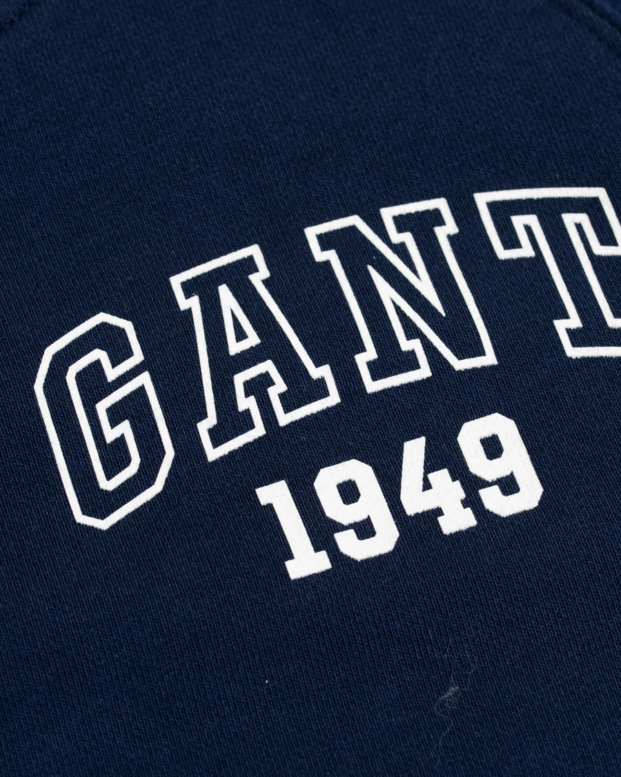 Uomini | Maglieria | GANT | Summer Logo Crew Neck Sweatshirt Evening Blue