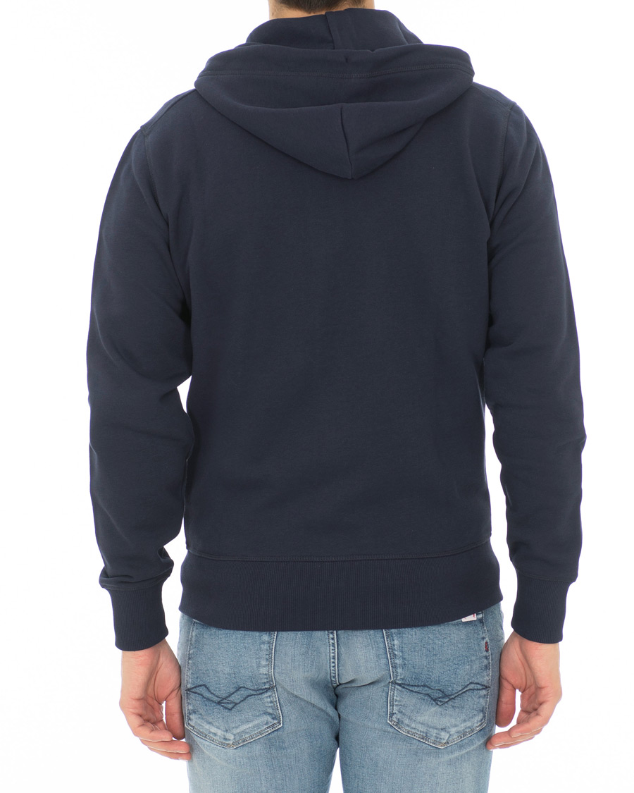 Uomini | Maglieria | GANT | Le Mans Full Zip Hoodie Evening Blue