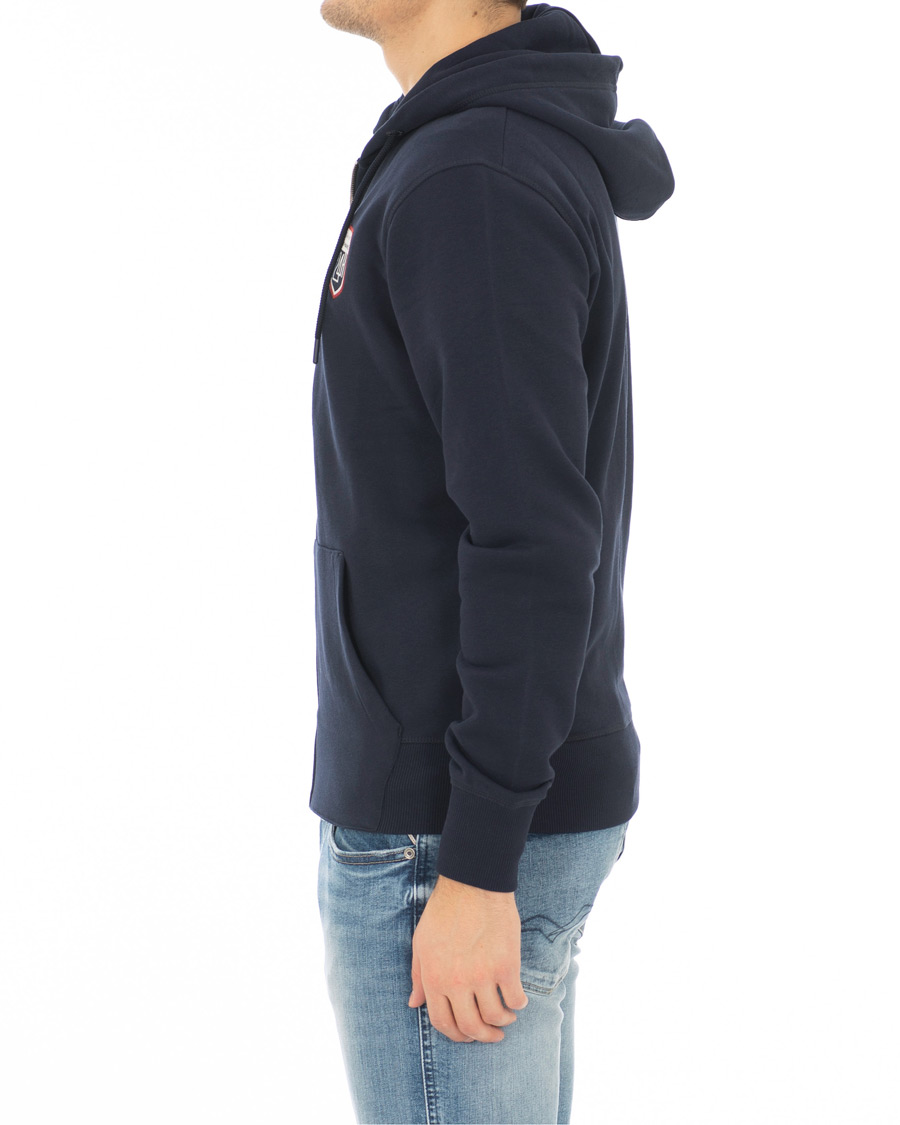 Uomini | Maglieria | GANT | Le Mans Full Zip Hoodie Evening Blue