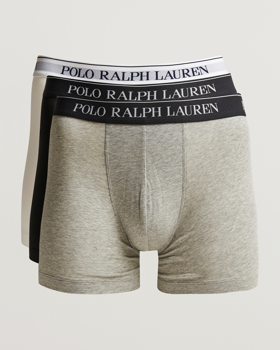 Uomini | Biancheria intima | Polo Ralph Lauren | 3-Pack Stretch Boxer Brief White/Black/Grey