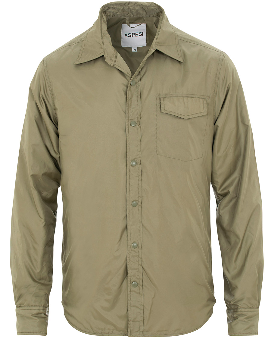 Uomini | Camicie | Aspesi | Marvin Nylon Shirt Jacket Light Green