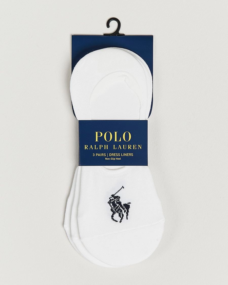 Uomini | Biancheria intima | Polo Ralph Lauren | 3-Pack No Show Big Pony Pony Socks White