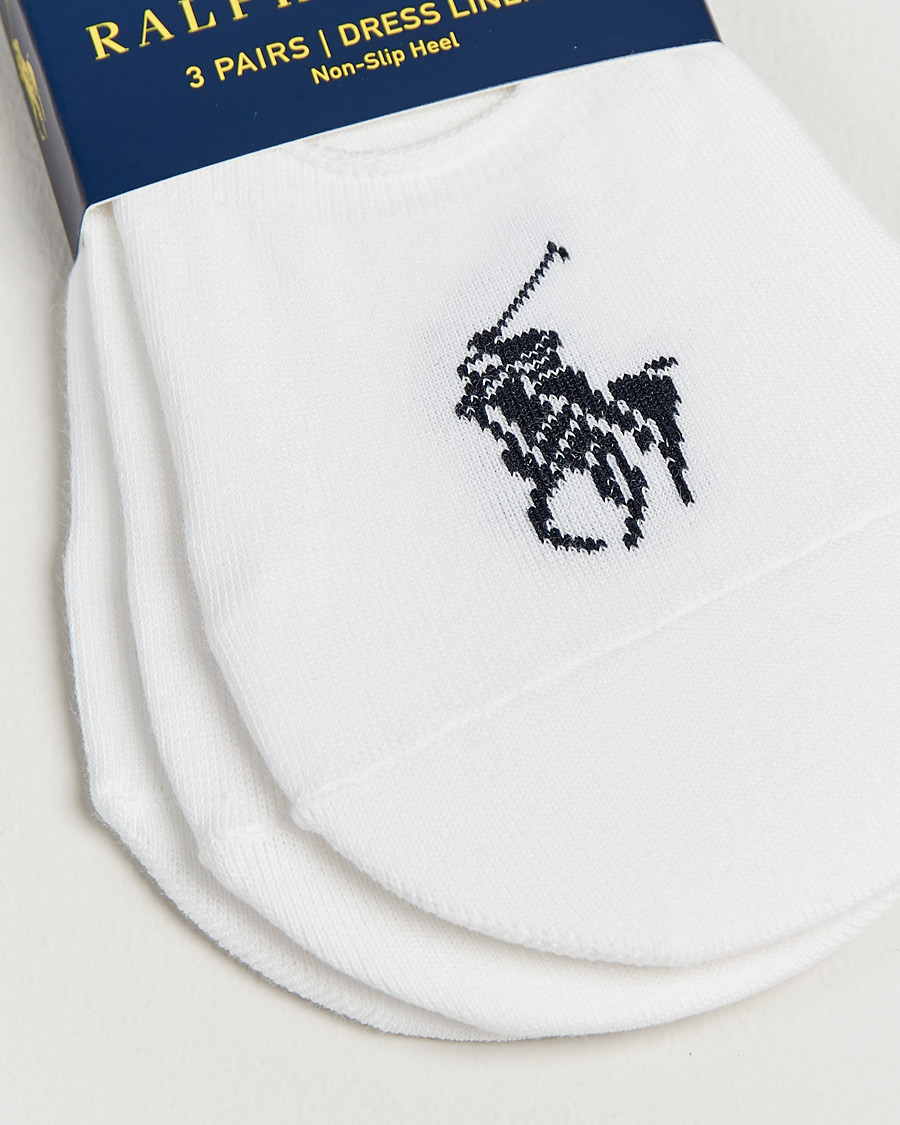 Uomini | Biancheria intima | Polo Ralph Lauren | 3-Pack No Show Big Pony Pony Socks White