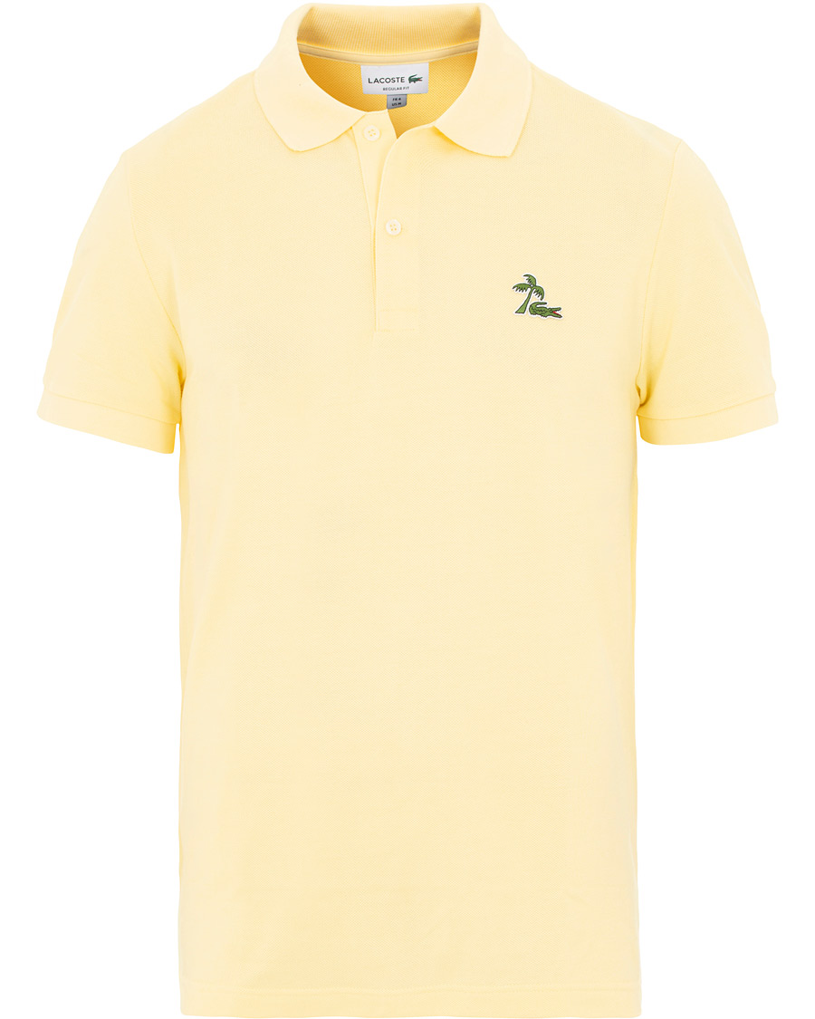 Uomini | Polo | Lacoste | Palm Crocodile Poloshirt Regular Fit Yellow