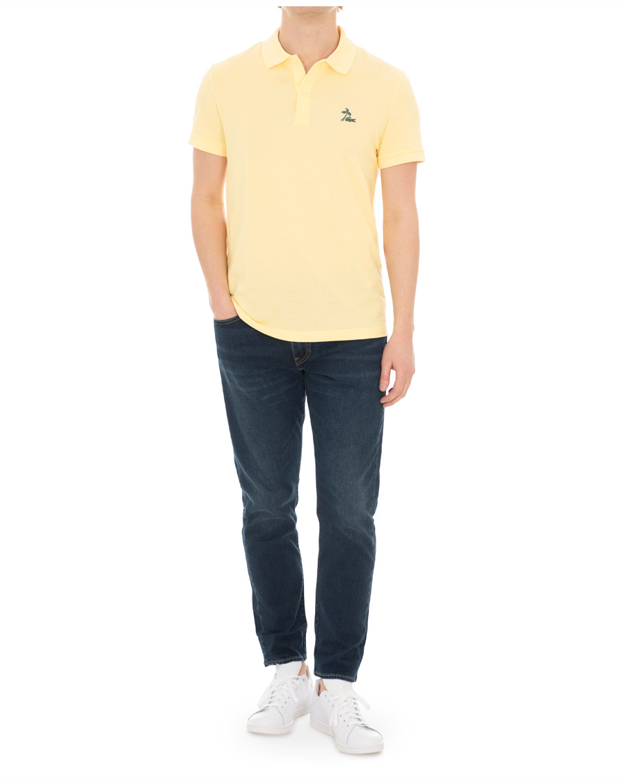 Uomini | Polo | Lacoste | Palm Crocodile Poloshirt Regular Fit Yellow