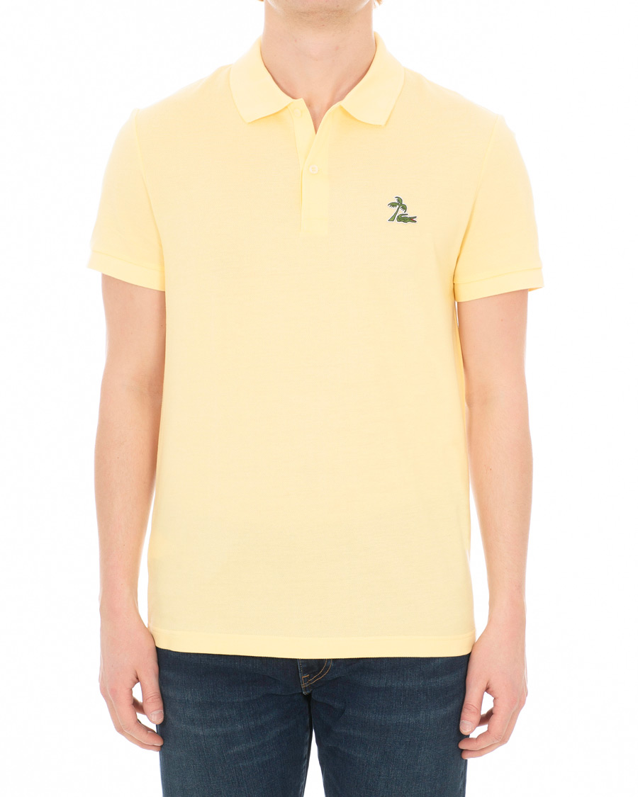 Uomini | Polo | Lacoste | Palm Crocodile Poloshirt Regular Fit Yellow