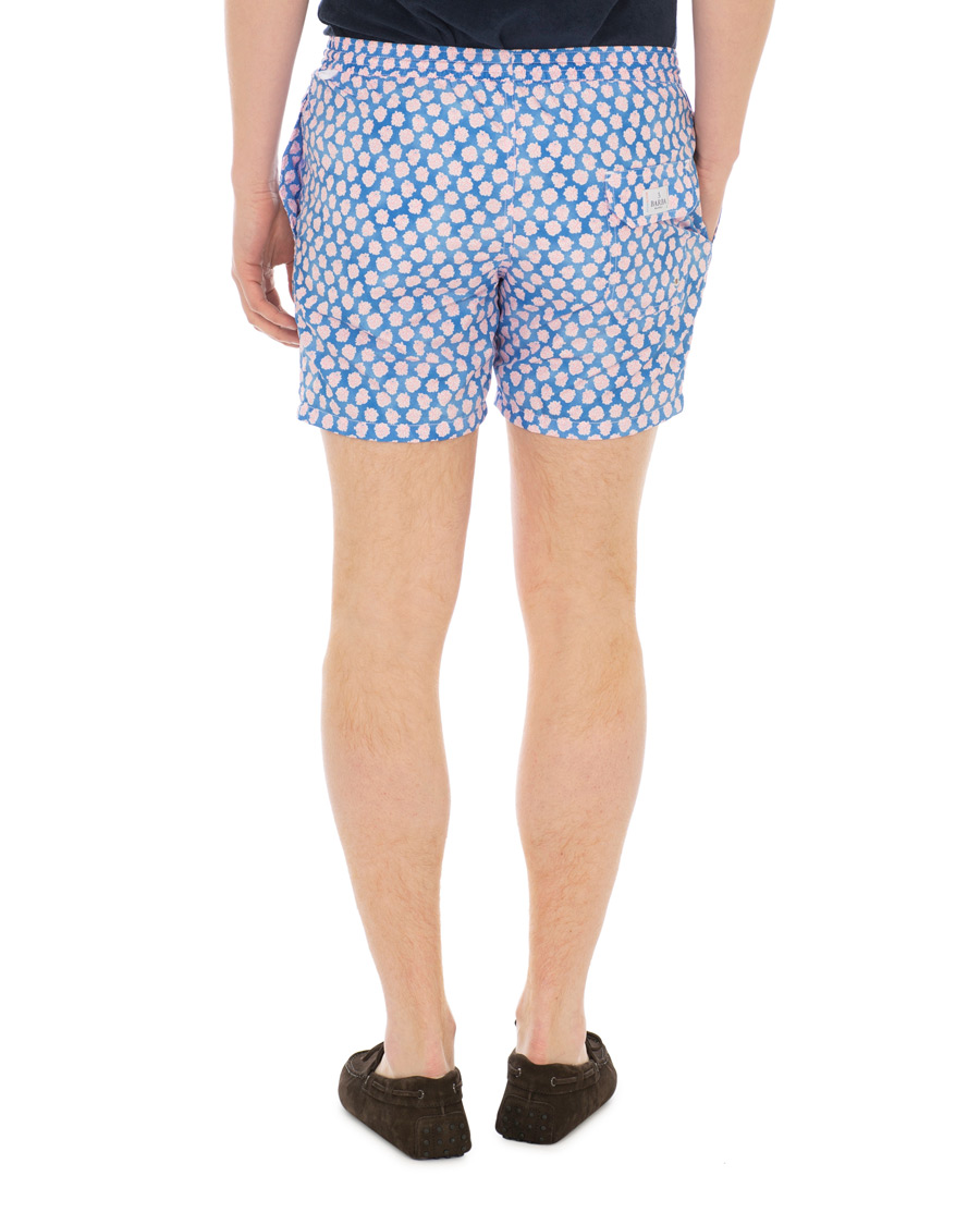 Uomini | Costumi da bagno | Barba Napoli | Coral Print Swim Shorts Medium Blue