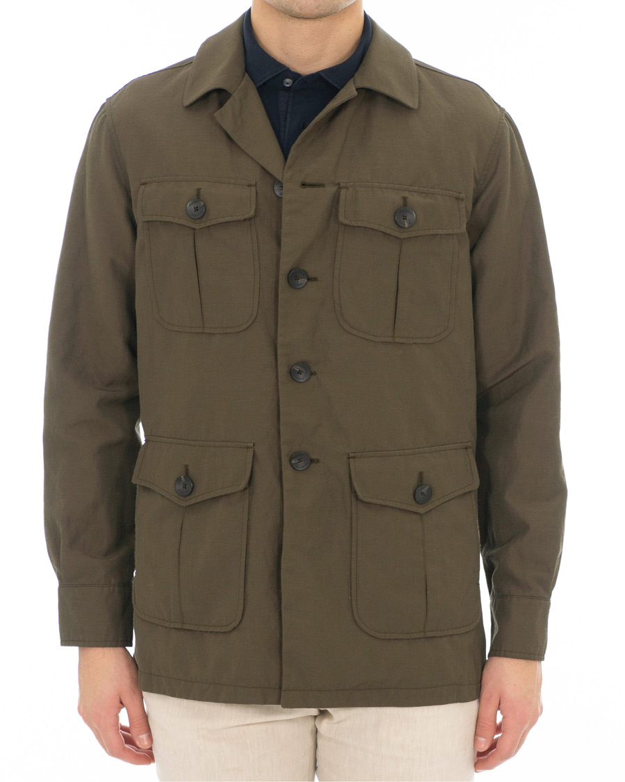 Uomini | Giacche | Caruso | Kruger Field Jacket Military Green