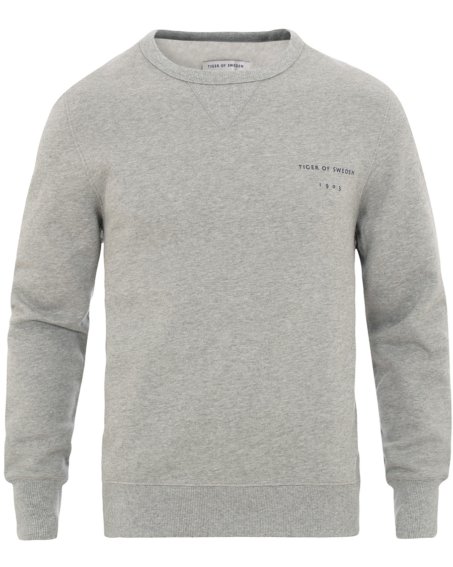 Uomini | Maglieria | Tiger of Sweden | Dinos Sweatshirt Grey Melange