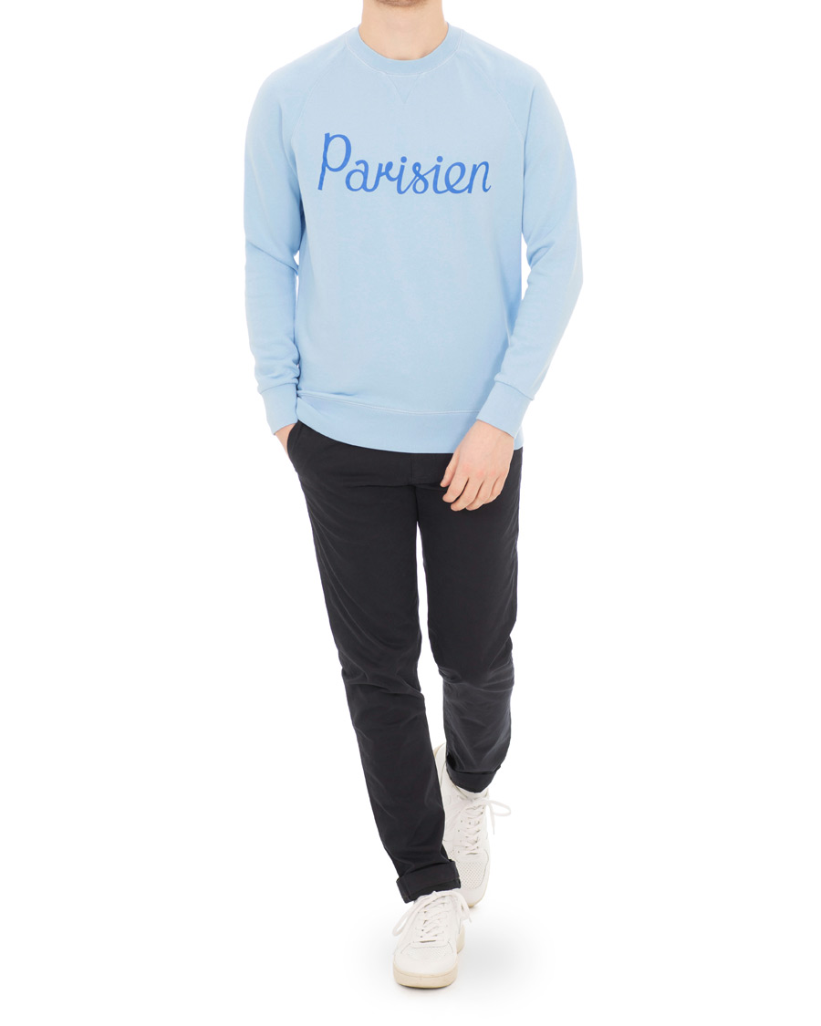 Uomini | Maglieria | Maison Kitsuné | Sweatshirt Parisien Light Blue