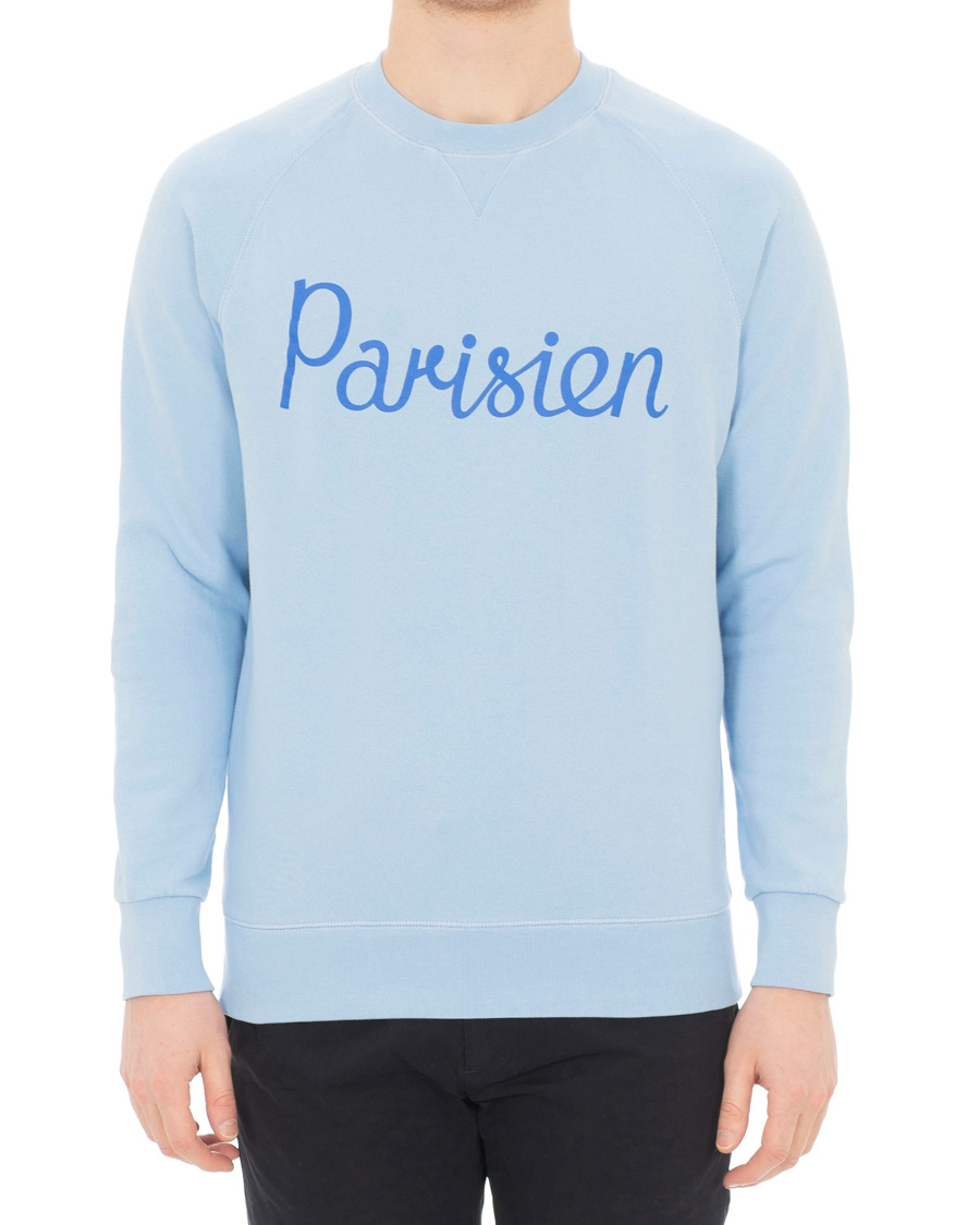 Uomini | Maglieria | Maison Kitsuné | Sweatshirt Parisien Light Blue