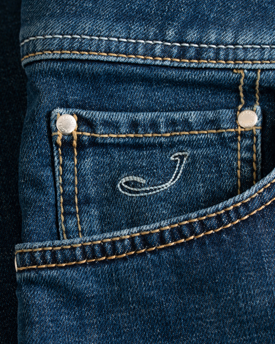 Uomini | Jeans | Jacob Cohën | 622 Slim Fit Jeans Mid Blue 
