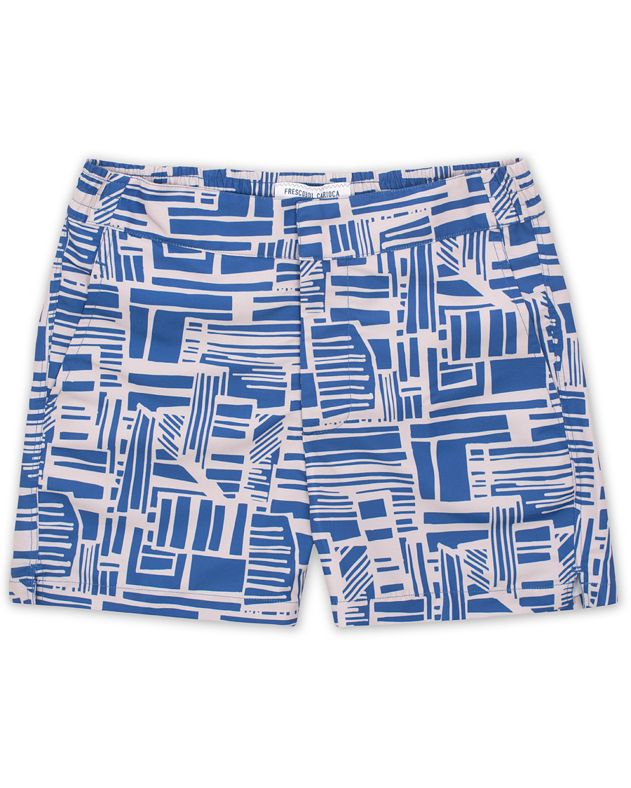 Uomini | Costumi da bagno | Frescobol Carioca | Classic Short Swimshorts Linha Navy/Smoke Grey