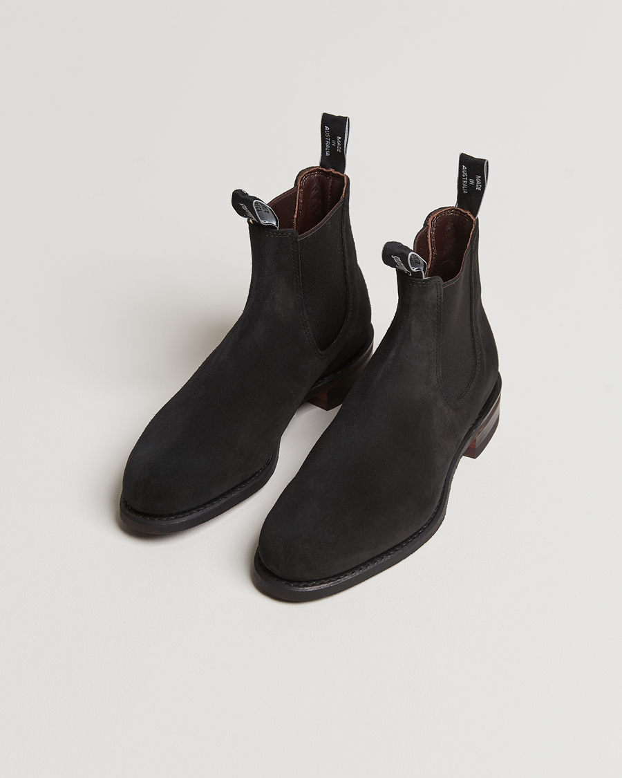 Uomini | R.M.Williams Wentworth G Boot Black Suede | R.M.Williams | Wentworth G Boot Black Suede