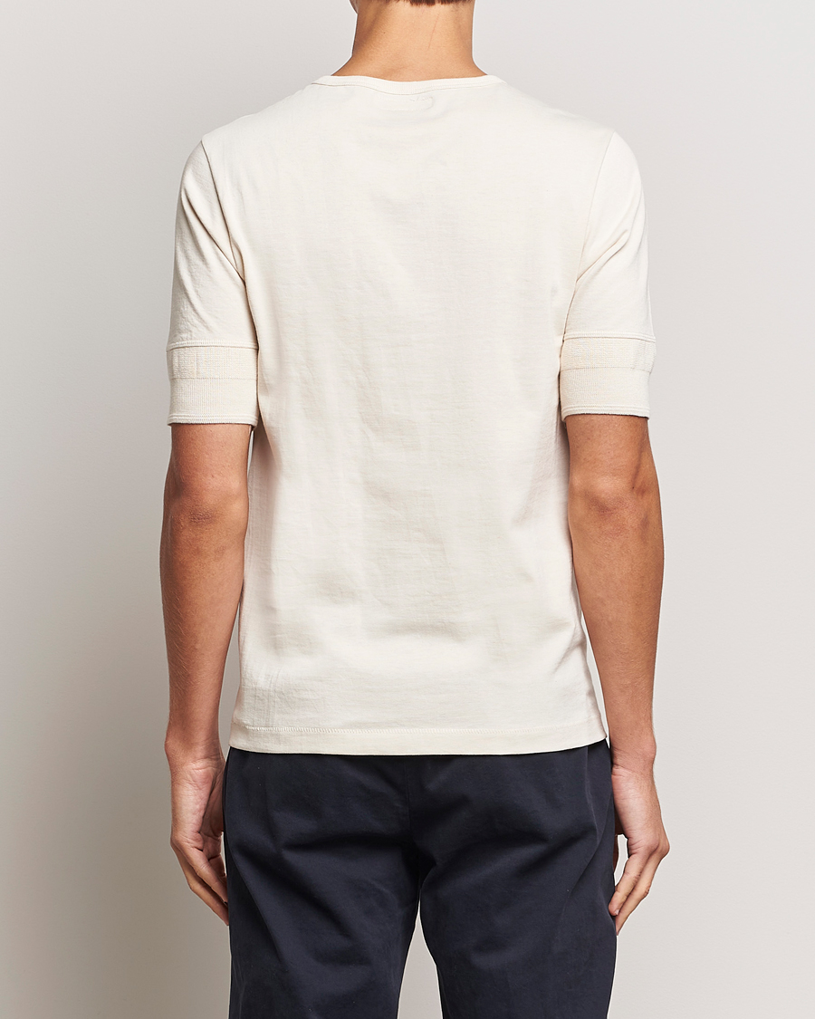 Uomini | Maglieria | Merz b. Schwanen | Short Sleeve Organic Cotton Henley Nature