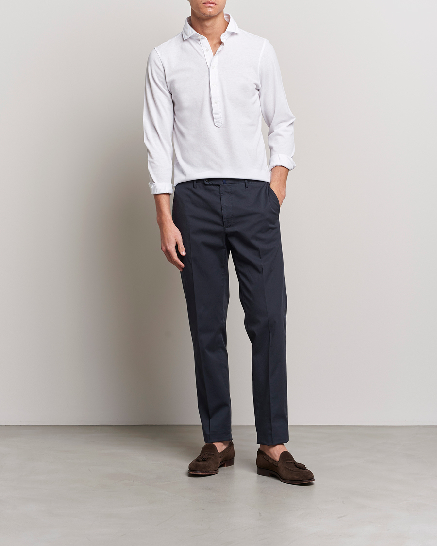 Uomini | Camicie | Gran Sasso | Popover Shirt White