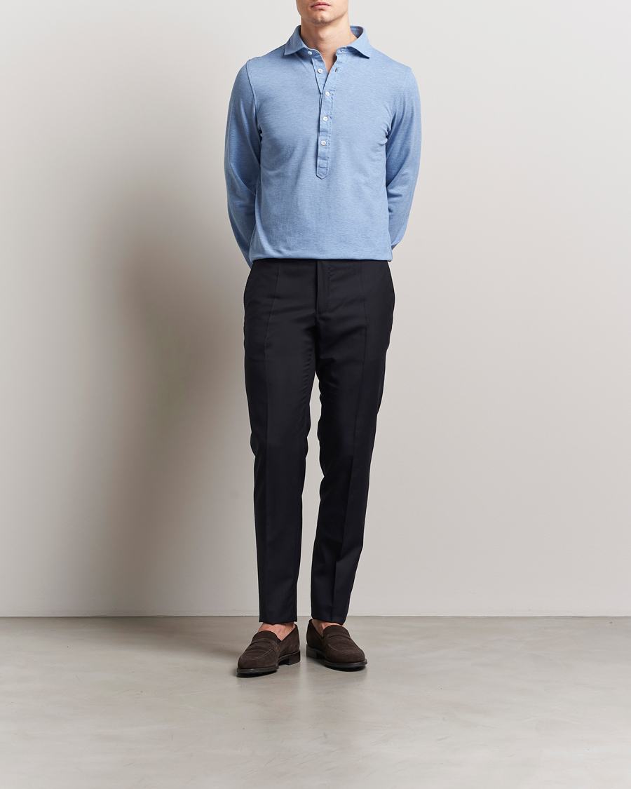 Uomini | Camicie | Gran Sasso | Popover Shirt Light Blue